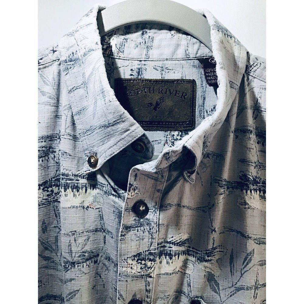 North River Men’s Shirt Fishing Button Down Short Sleeve Size M - Picture 2 of 4